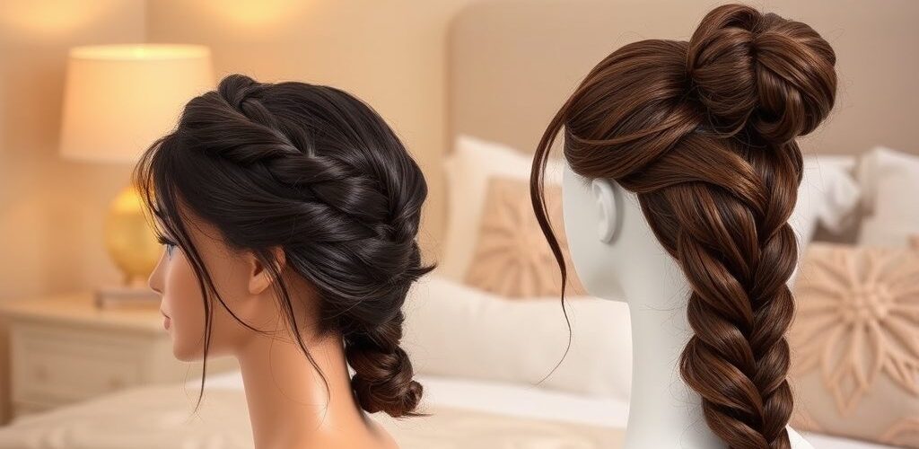 Upięcia włosów na noc: jak wybrać fryzurę chroniącą końcówki i uniknąć łamania przy skroniach